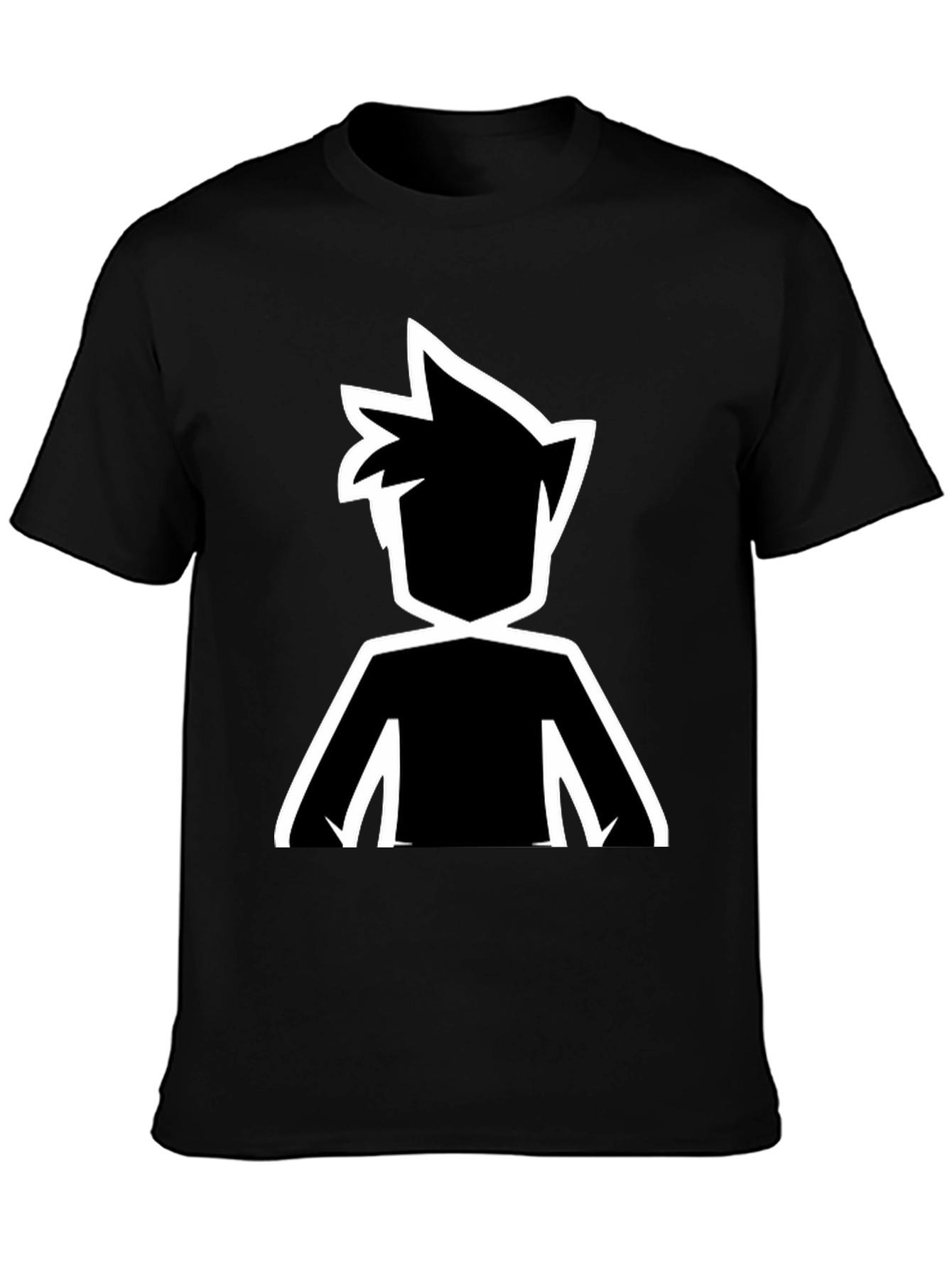 Stylized Silhouette Graphic Tee - Black