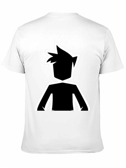 Stylized Silhouette Graphic Tee - Black