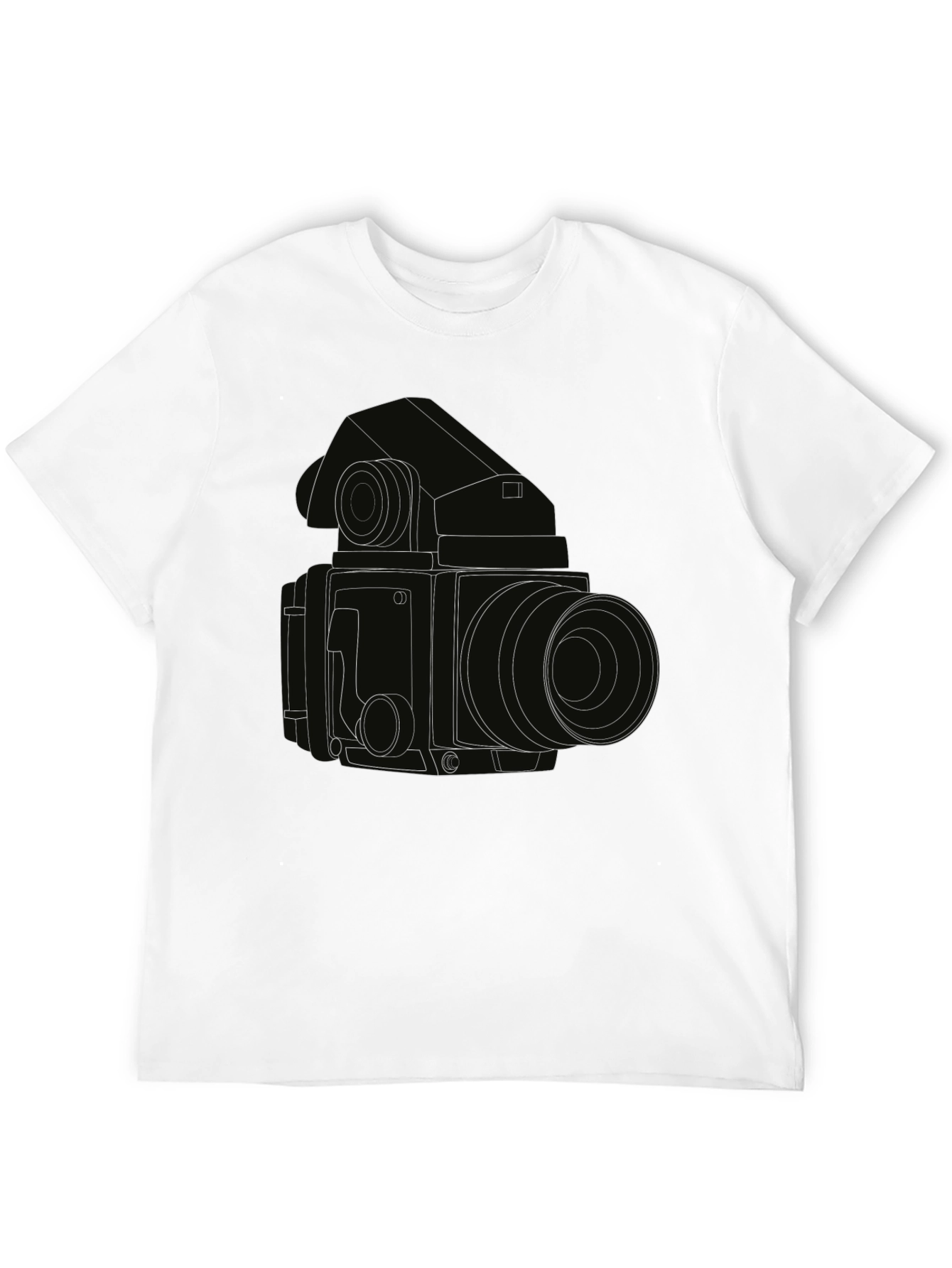Retro Camera Outline T-Shirt - Classic Photography Style