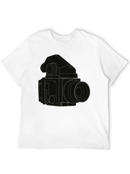 Retro Camera Outline T-Shirt - Classic Photography Style