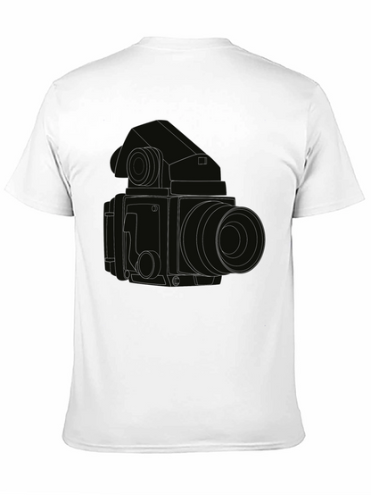Retro Camera Outline T-Shirt - Classic Photography Style