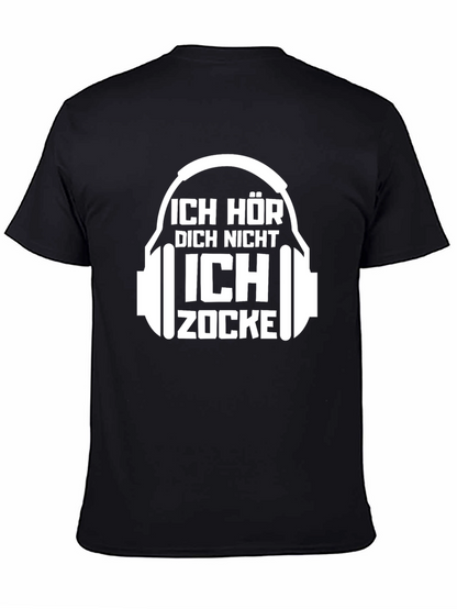 Ich Hore Dich Nicht Ich Zocke Black Tee