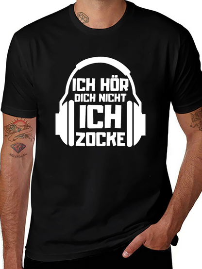 Ich Hore Dich Nicht Ich Zocke Black Tee