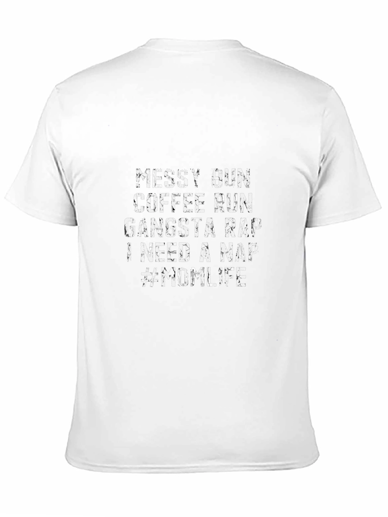 Messy Bun Mom Life Graphic Tee - Black