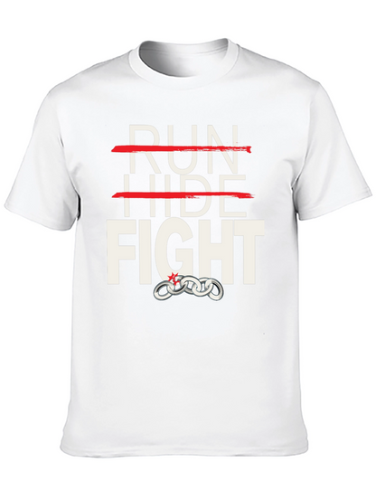 Run Hide Fight Graphic T-Shirt