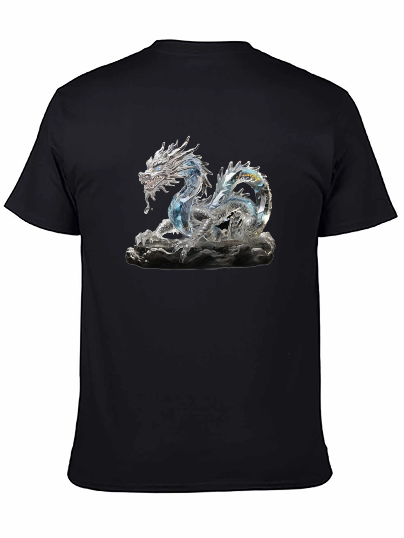 Crystal Dragon Graphic Tee - Black