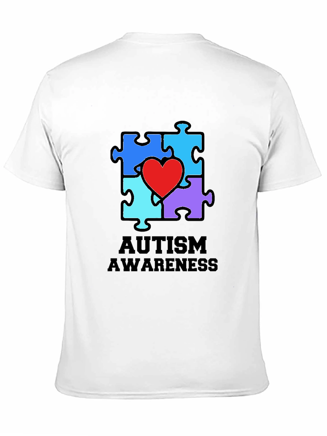Autism Awareness Puzzle Heart Graphic Tee