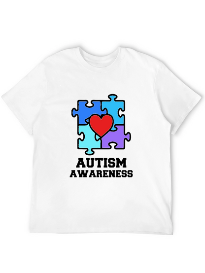 Autism Awareness Puzzle Heart Graphic Tee