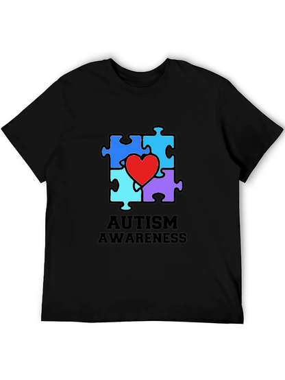 Autism Awareness Puzzle Heart Graphic Tee