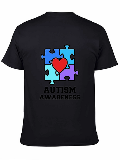 Autism Awareness Puzzle Heart Graphic Tee