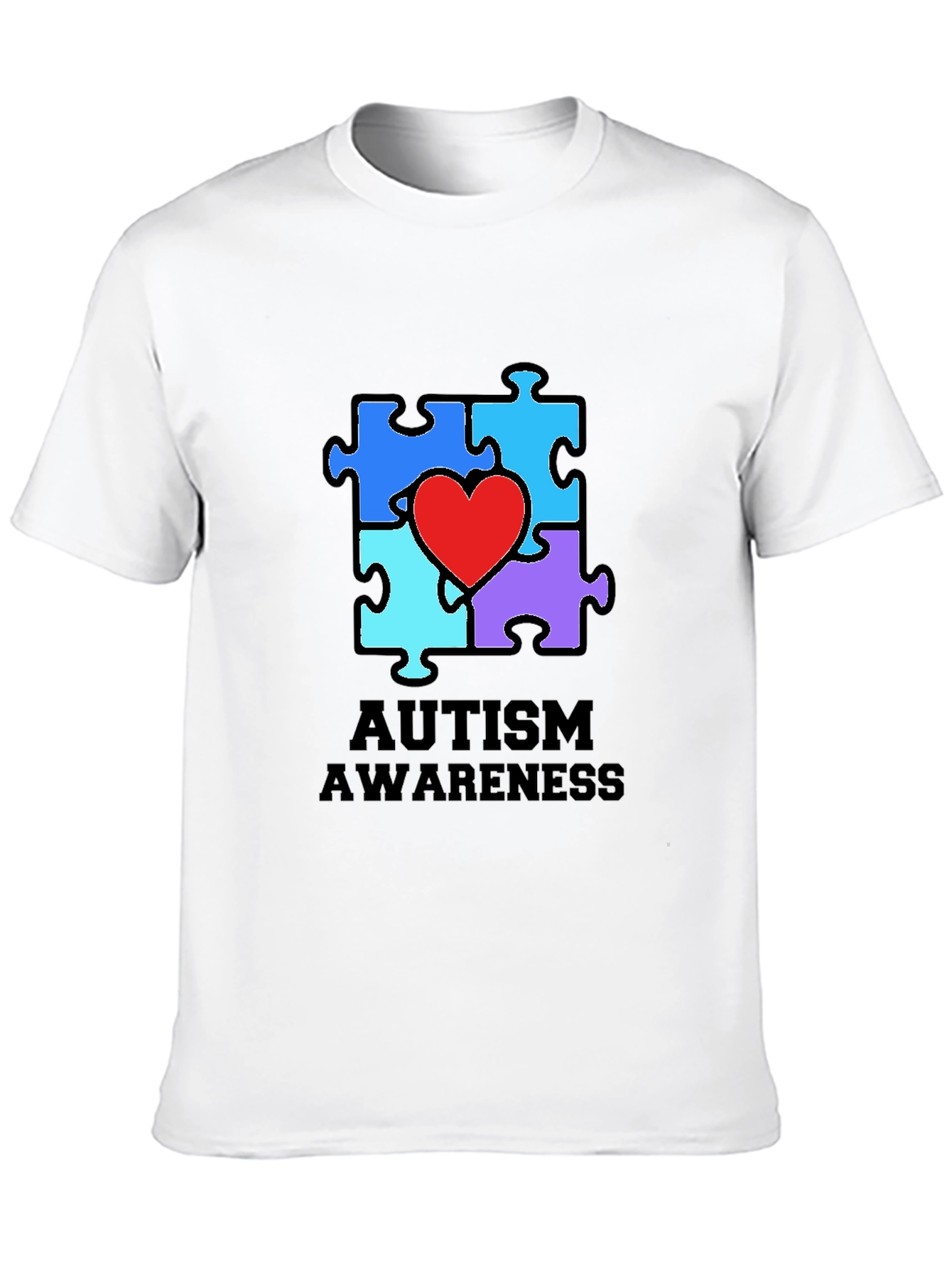 Autism Awareness Puzzle Heart Graphic Tee