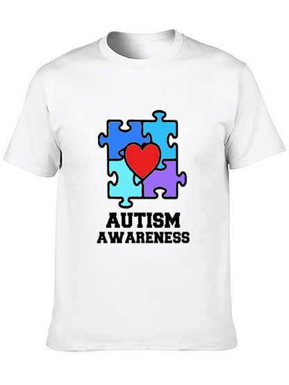 Autism Awareness Puzzle Heart Graphic Tee
