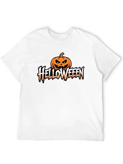 Helloweeen Black T-Shirt with Pumpkin Design