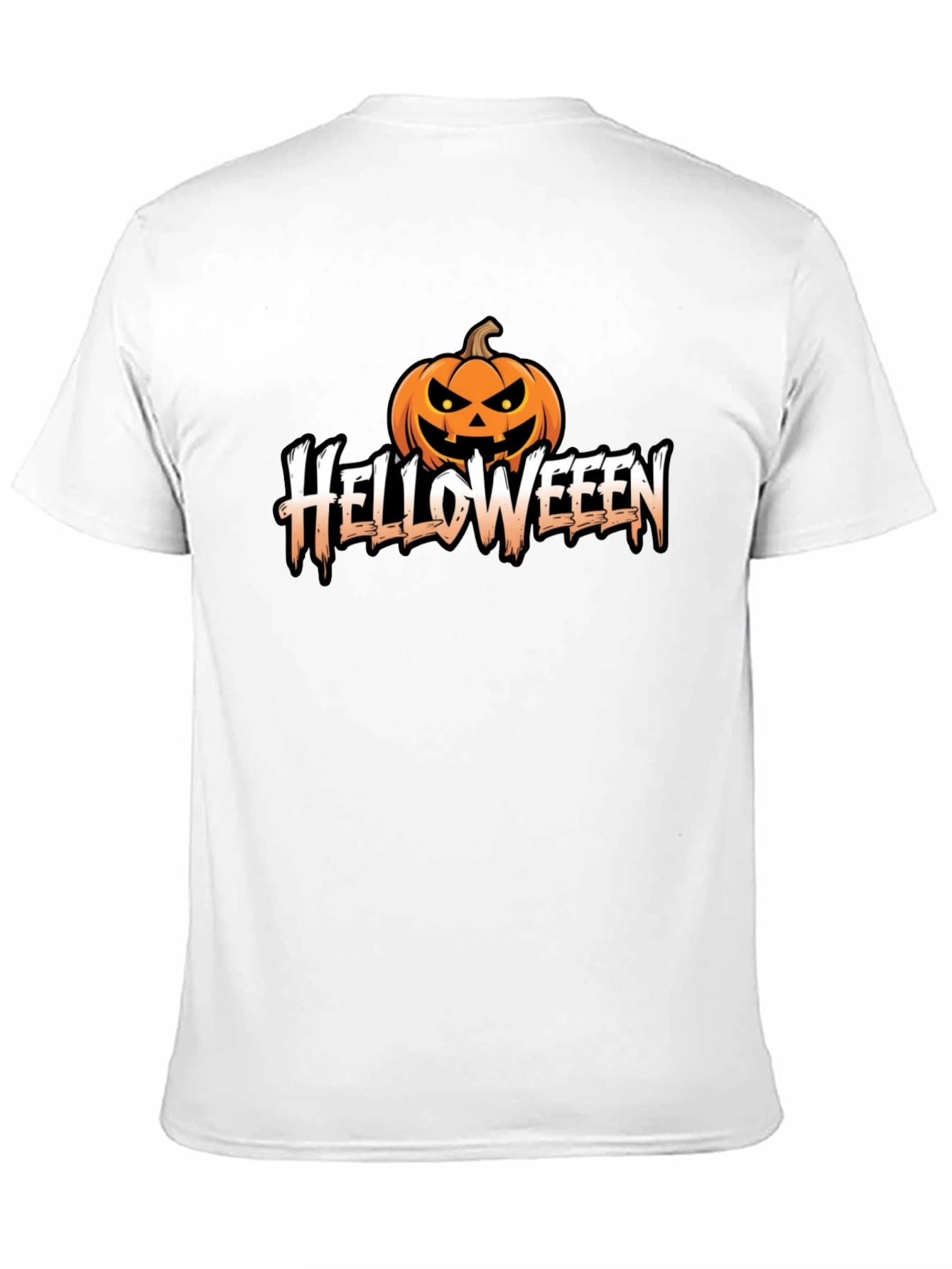 Helloweeen Black T-Shirt with Pumpkin Design