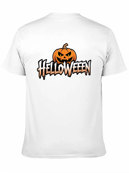 Helloweeen Black T-Shirt with Pumpkin Design