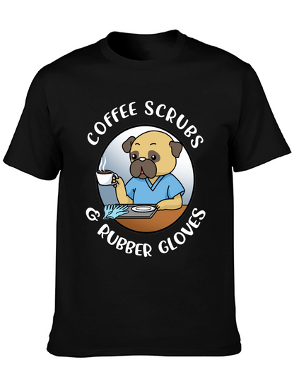 Coffee Scrubs & Rubber Gloves Black T-Shirt
