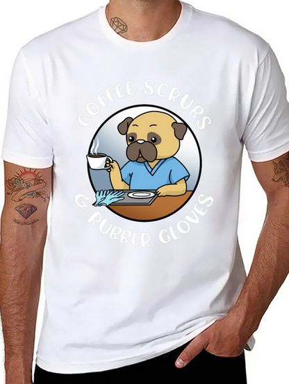 Coffee Scrubs & Rubber Gloves Black T-Shirt