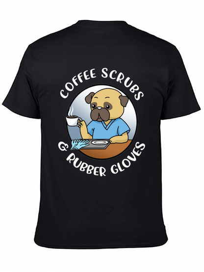 Coffee Scrubs & Rubber Gloves Black T-Shirt