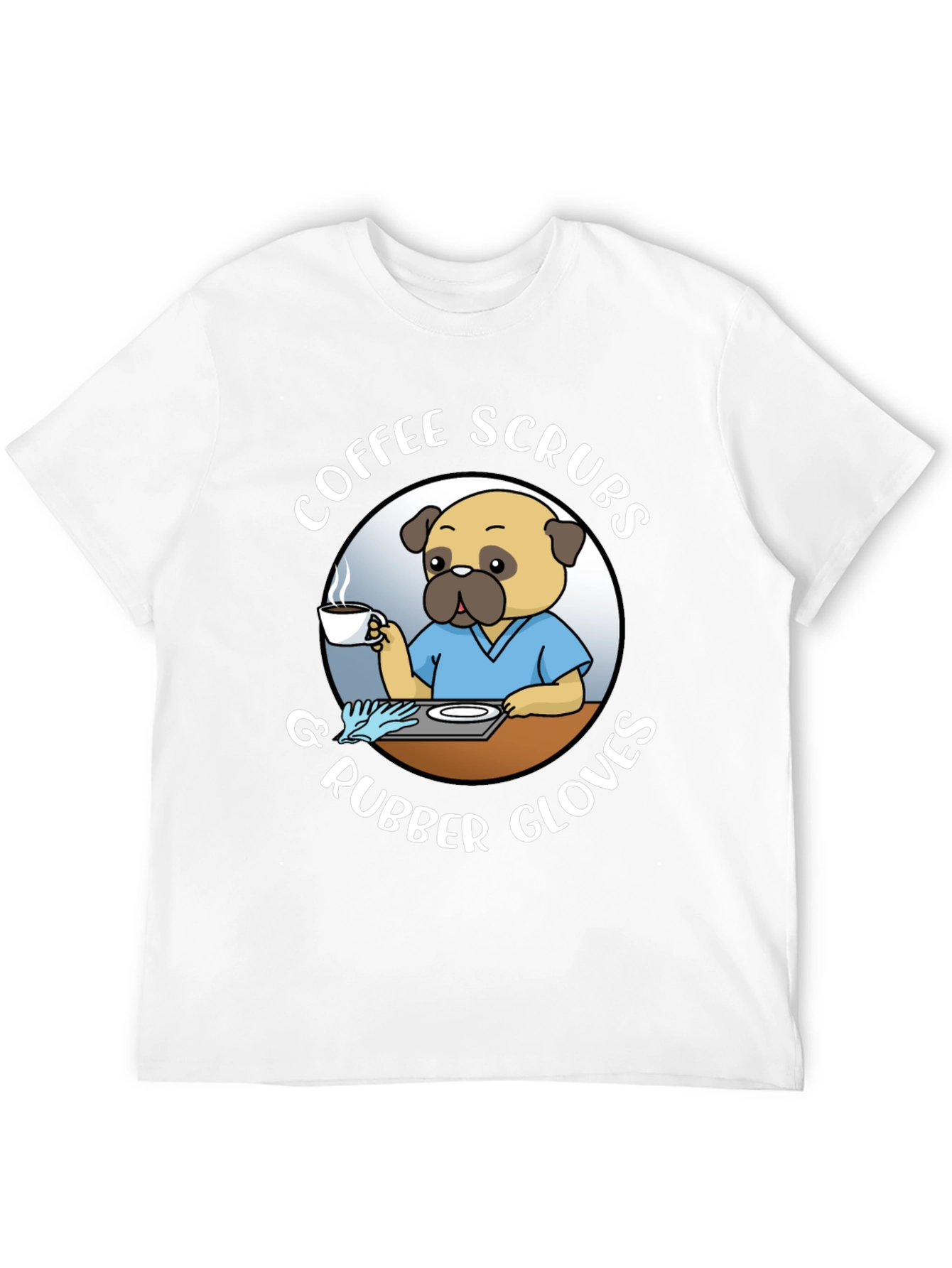 Coffee Scrubs & Rubber Gloves Black T-Shirt