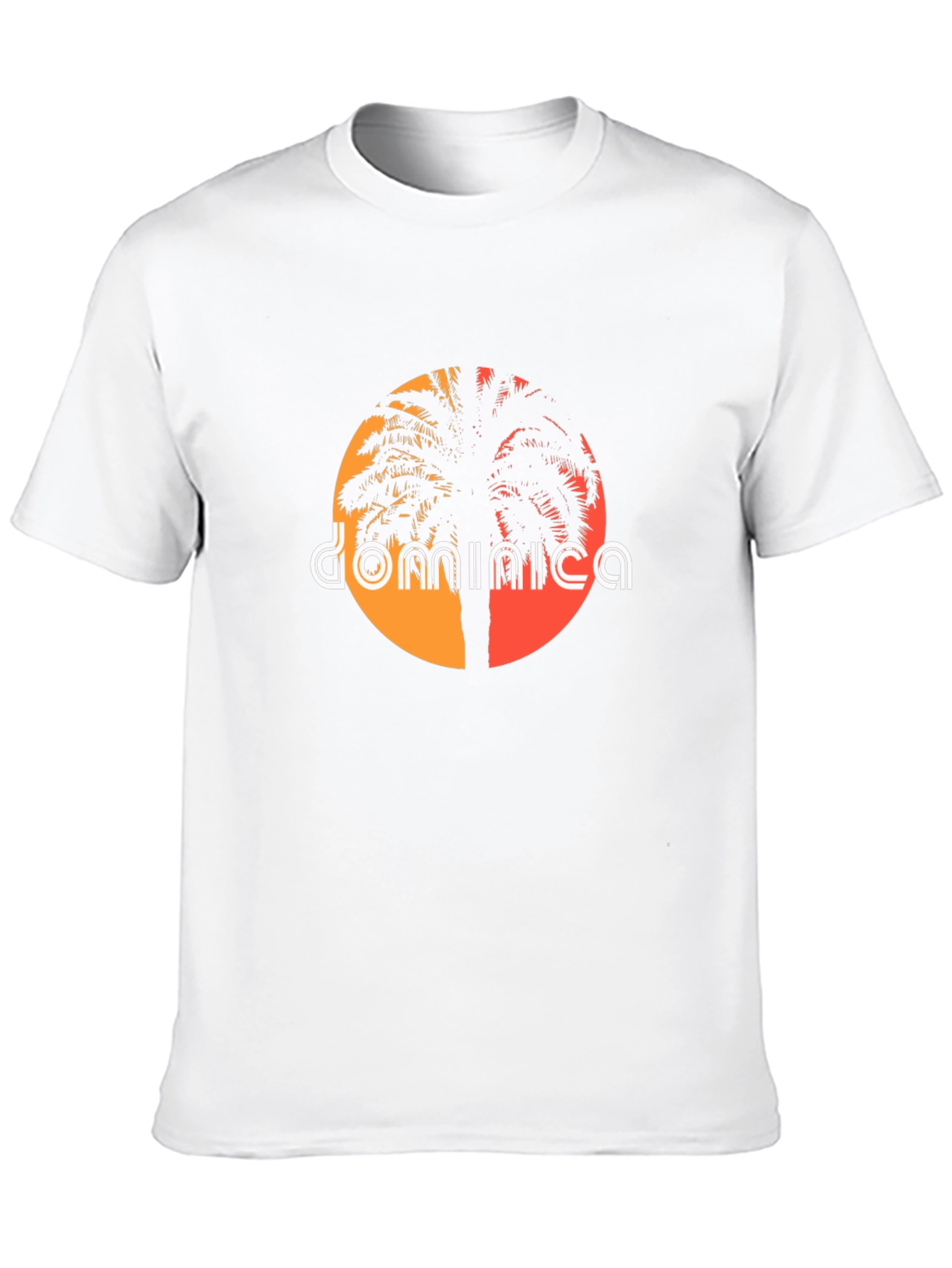 Dominica Palm Tree Sunset Graphic Tee