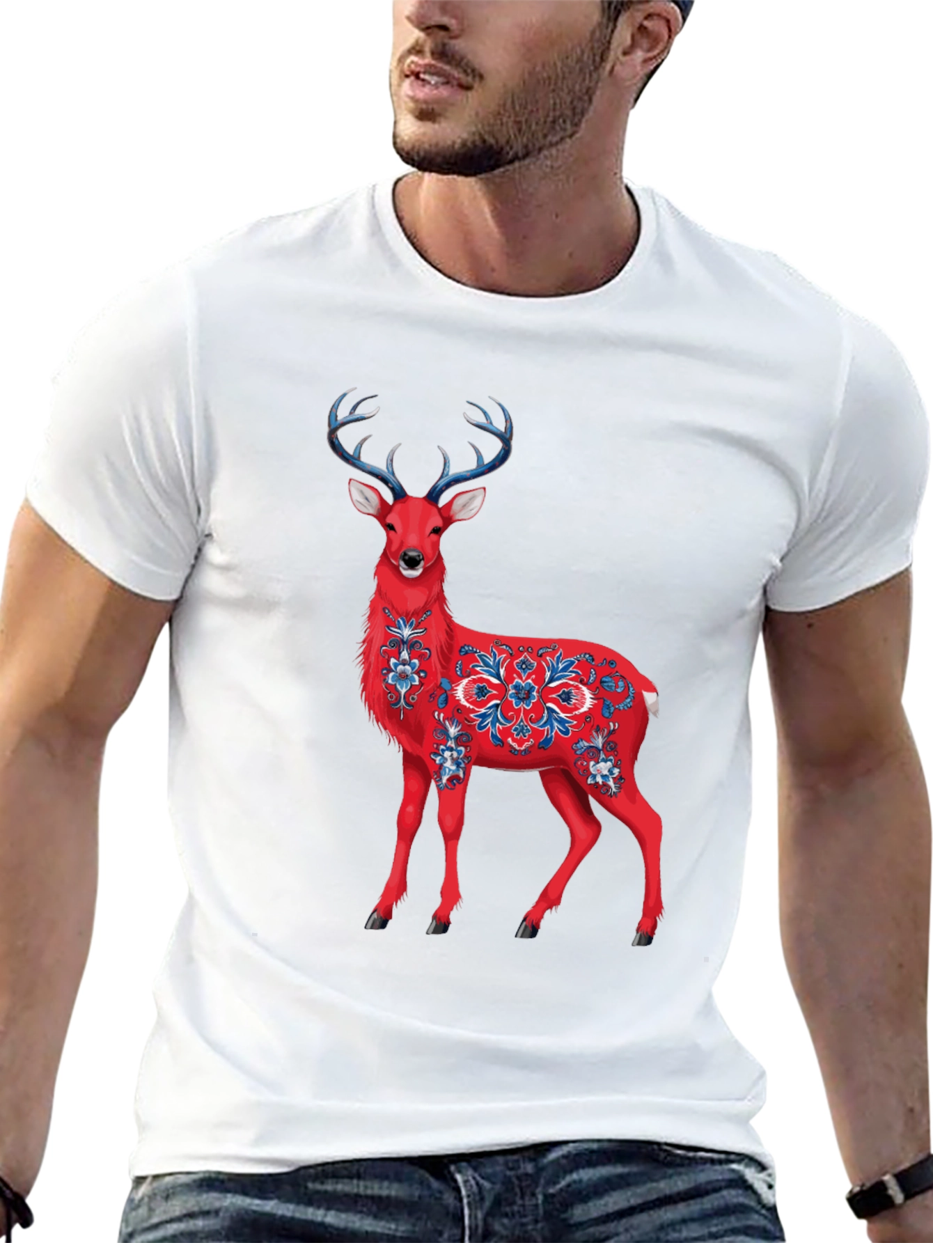 Red Deer Graphic T-Shirt
