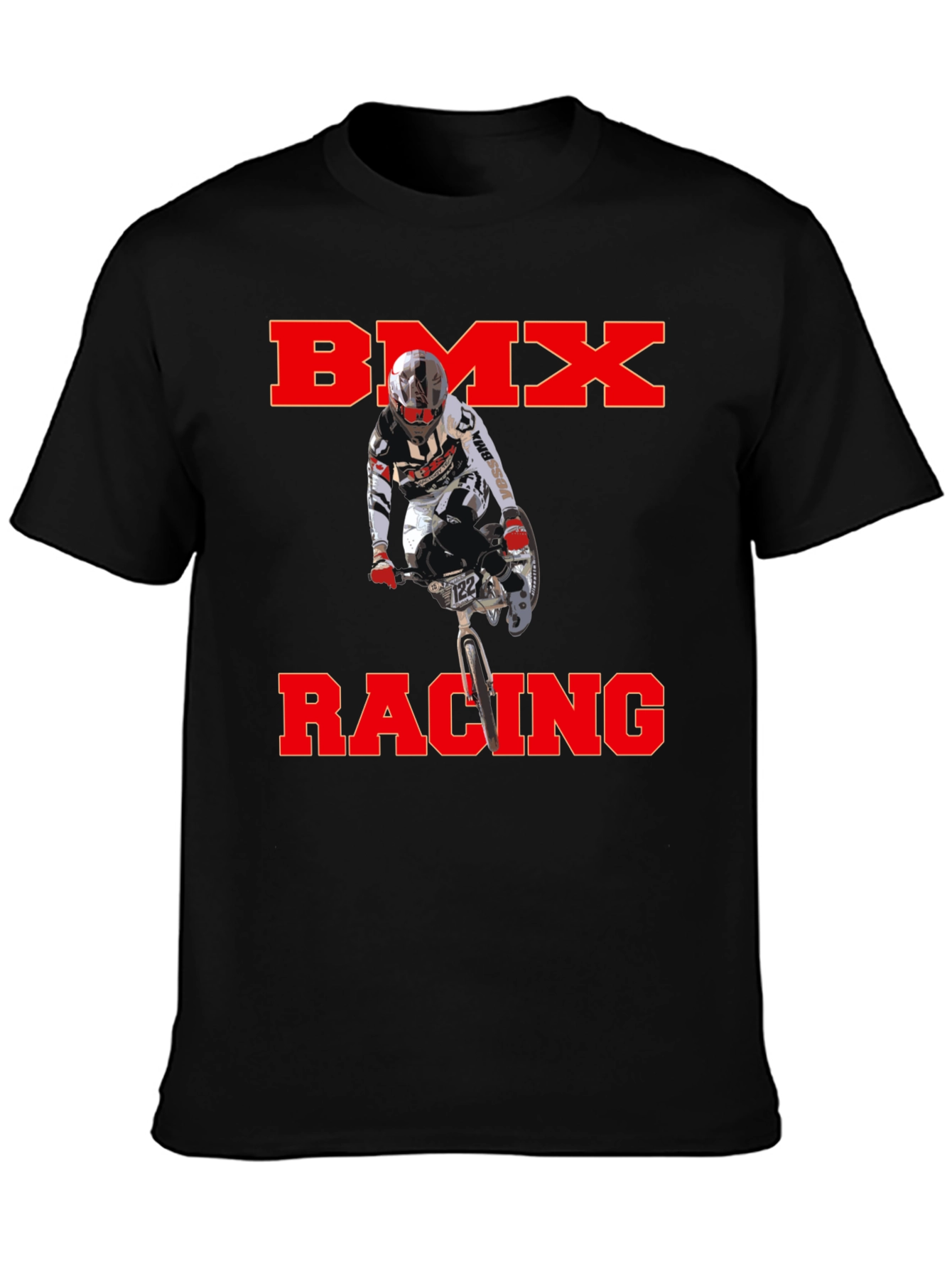 BMX Racing Graphic T-Shirt - Black