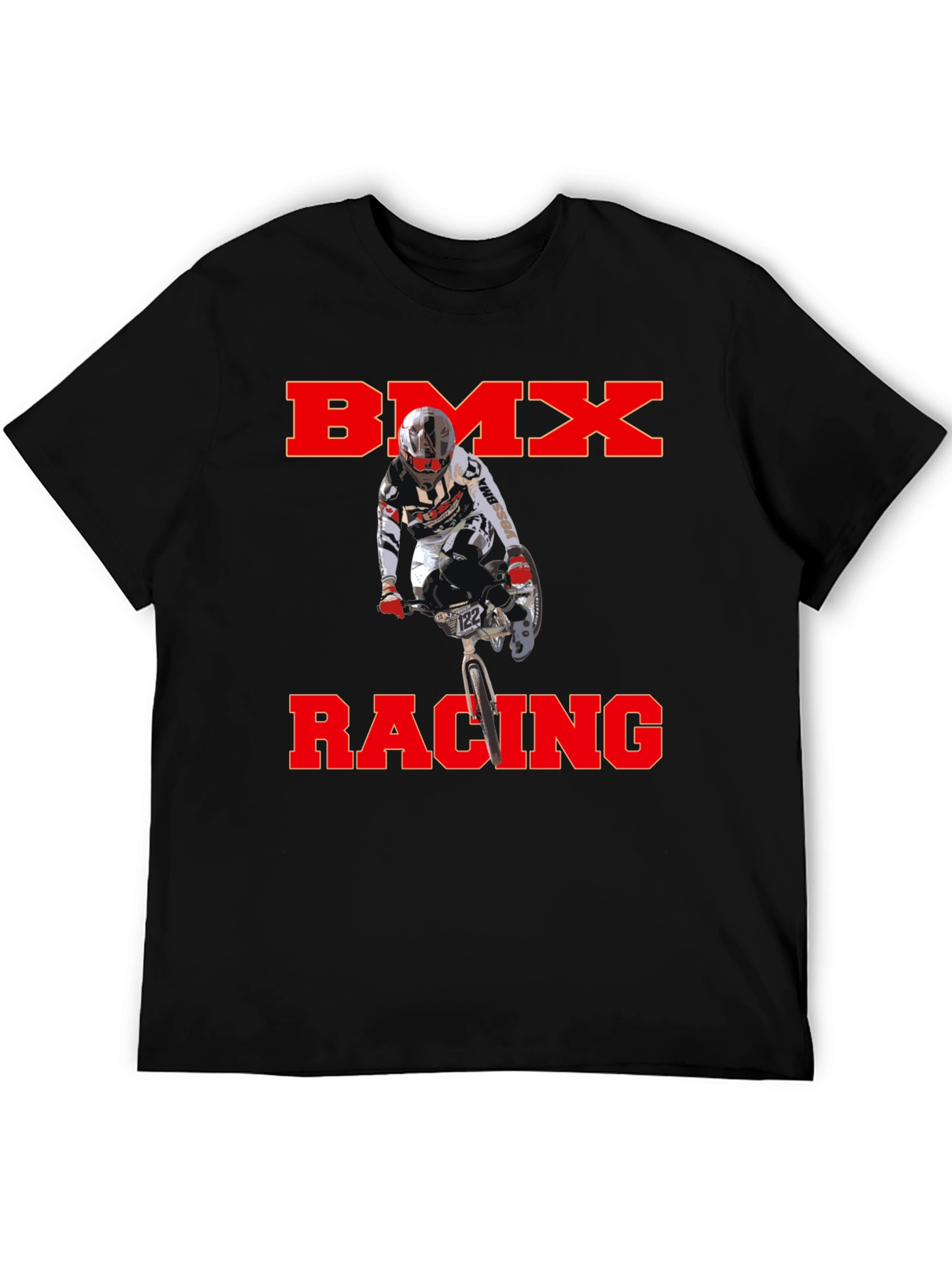 BMX Racing Graphic T-Shirt - Black
