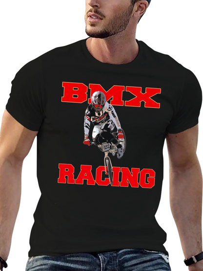 BMX Racing Graphic T-Shirt - Black