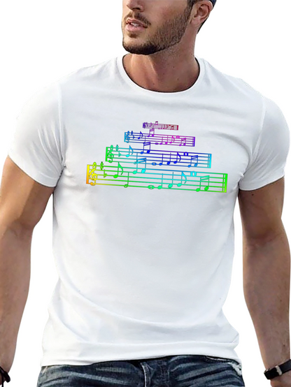 Rainbow Music Notes T-Shirt