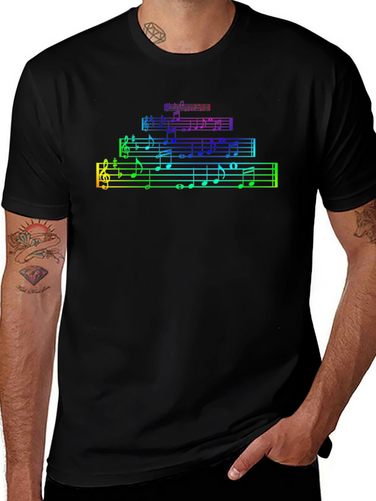 Rainbow Music Notes T-Shirt