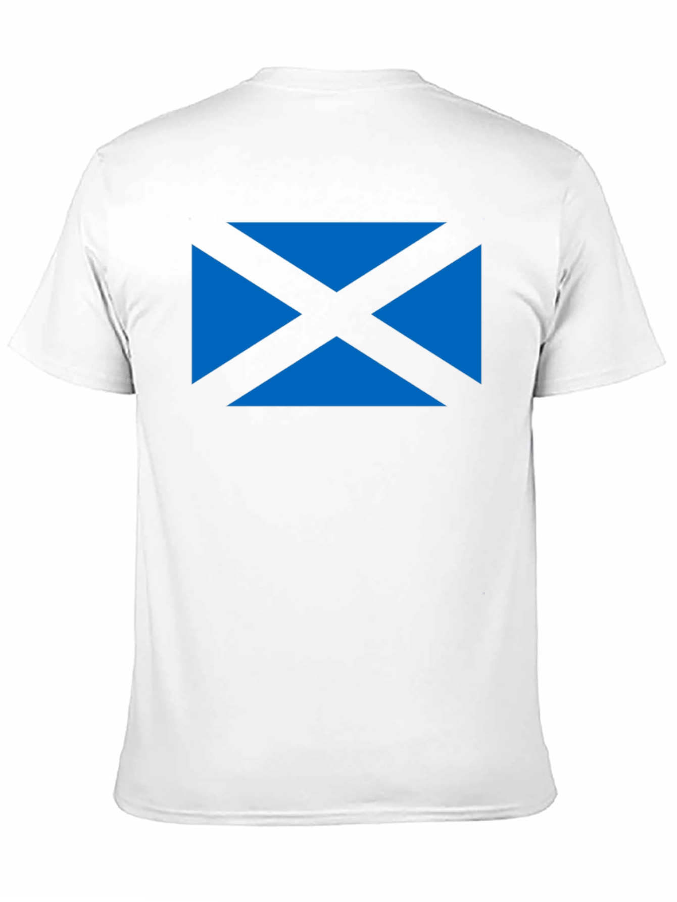 Scottish Saltire Flag Graphic Tee - Black Cotton T-Shirt