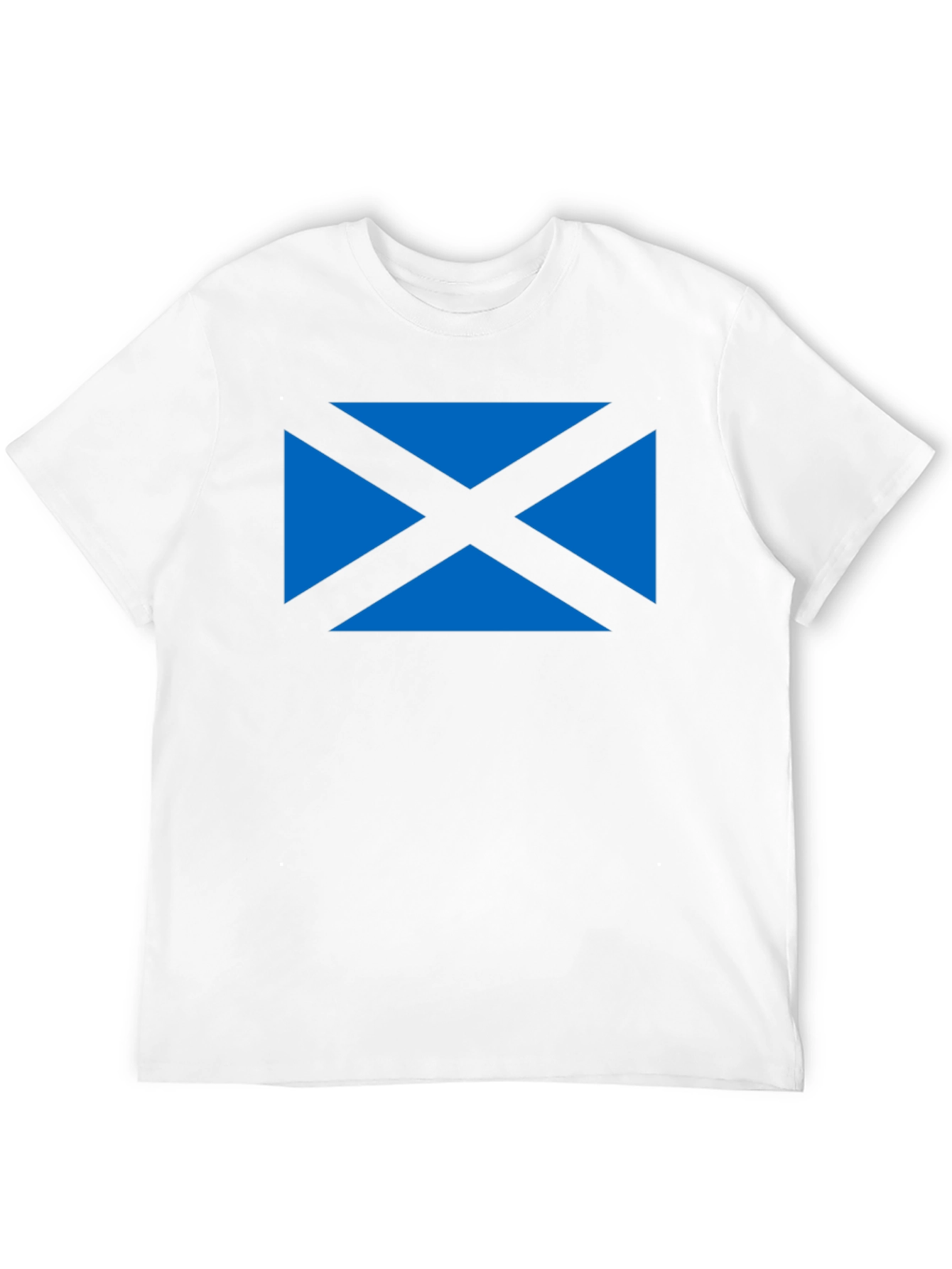 Scottish Saltire Flag Graphic Tee - Black Cotton T-Shirt