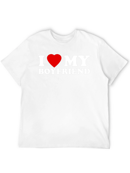 I Heart My Boyfriend Black T-Shirt