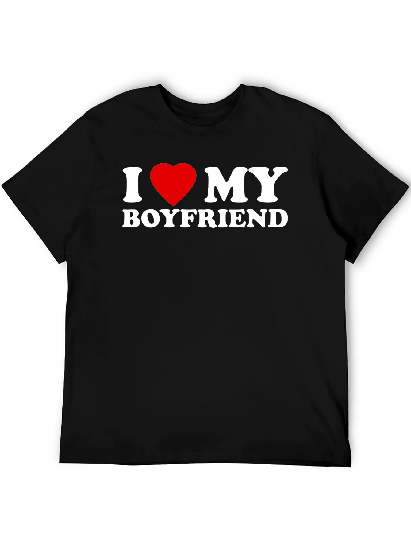 I Heart My Boyfriend Black T-Shirt