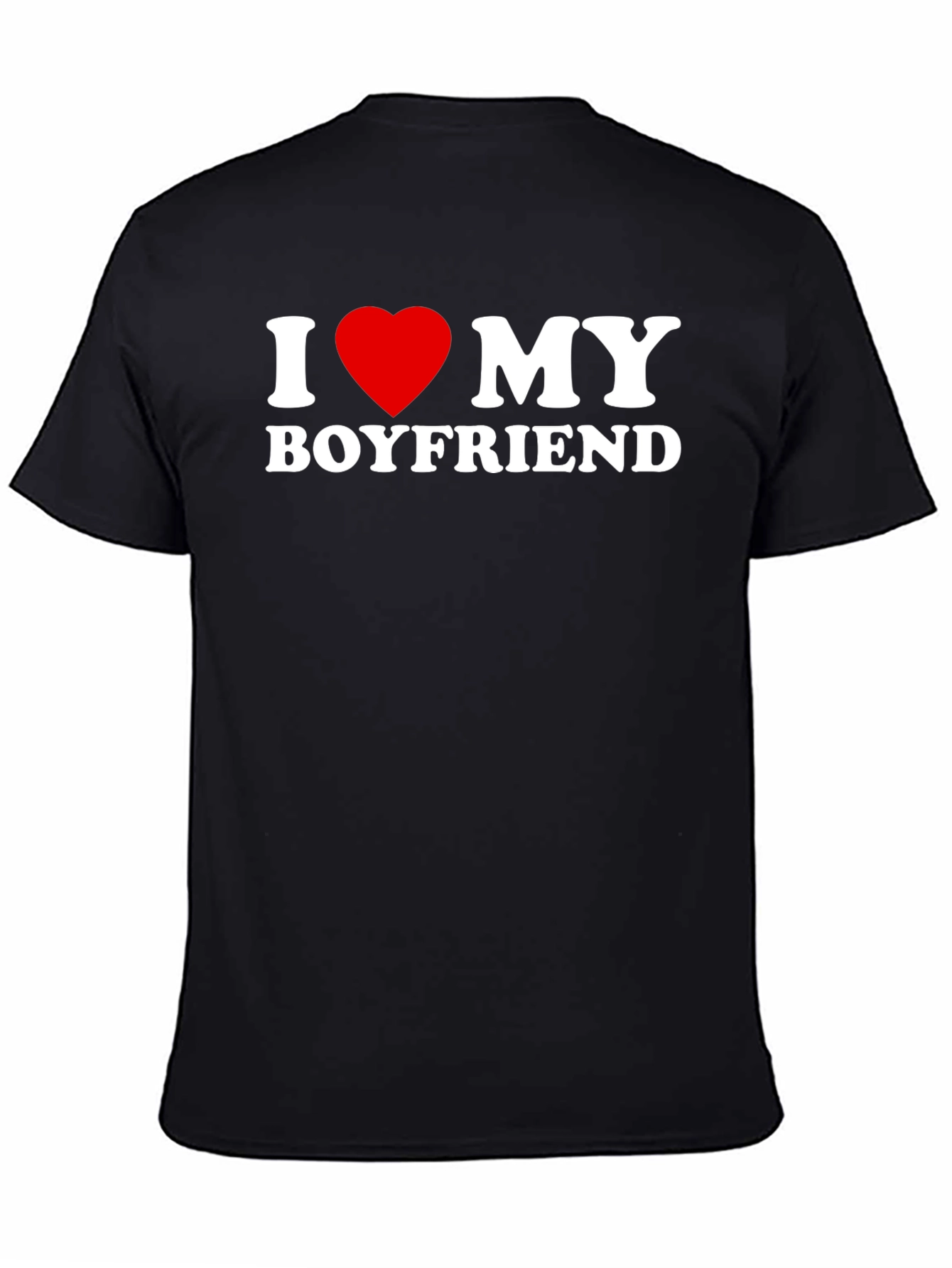 I Heart My Boyfriend Black T-Shirt