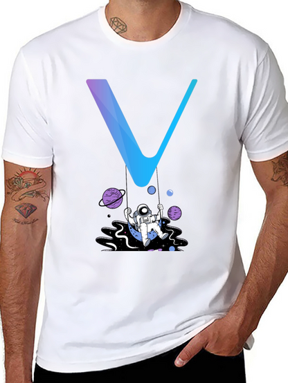 Astronaut Swing Graphic Tee - Stylish Space Design