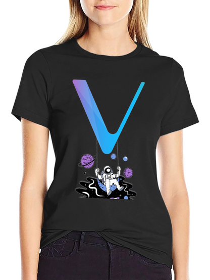 Astronaut Swing Graphic Tee - Stylish Space Design