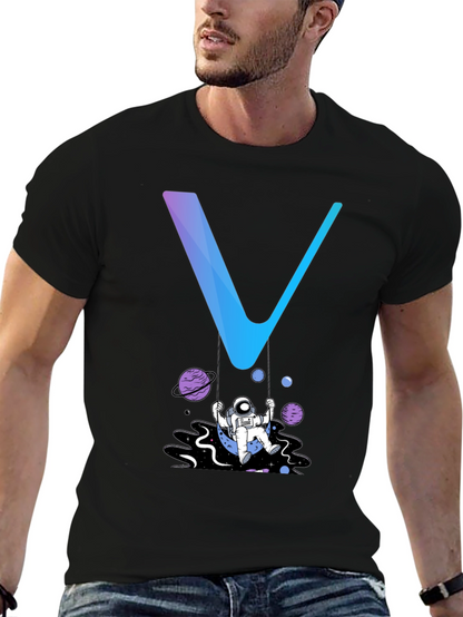 Astronaut Swing Graphic Tee - Stylish Space Design