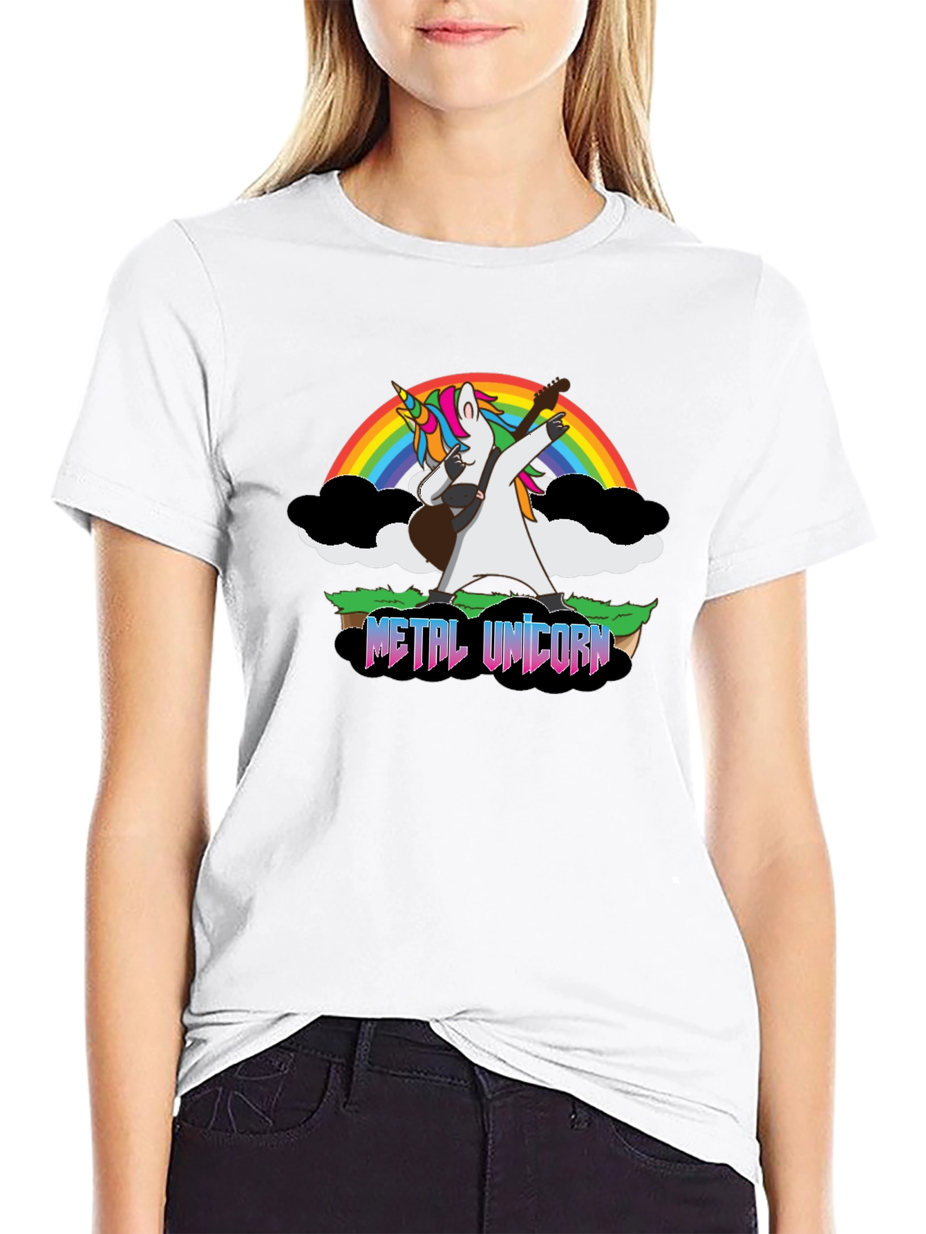 Metal Unicorn Guitar T-Shirt