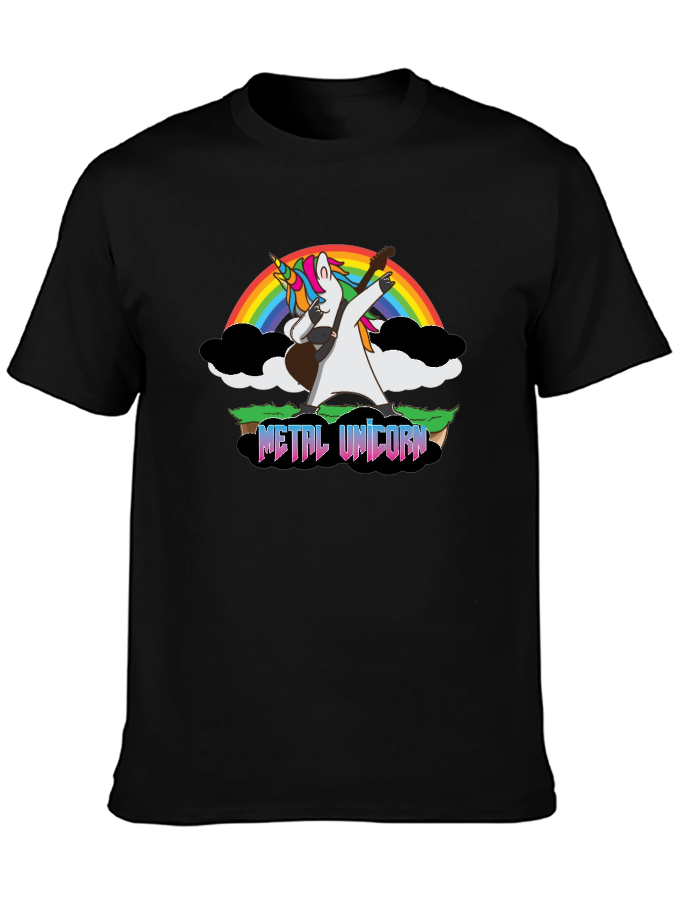 Metal Unicorn Guitar T-Shirt