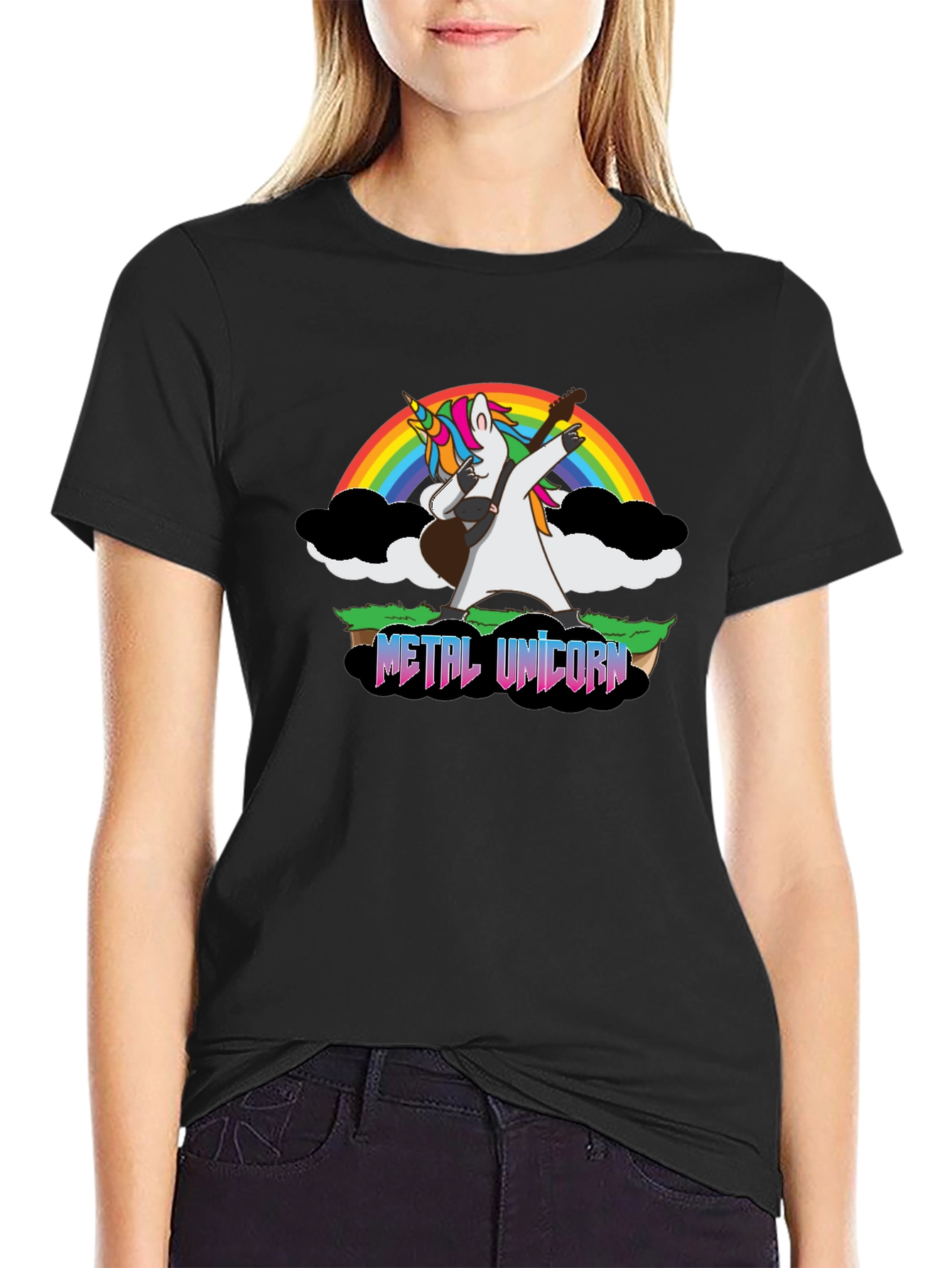 Metal Unicorn Guitar T-Shirt