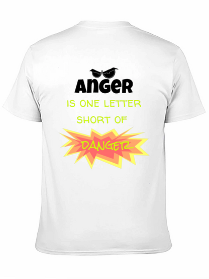 Anger vs. Danger Funny Graphic T-Shirt