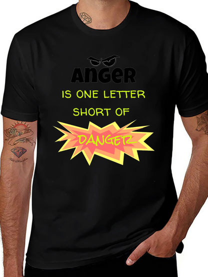Anger vs. Danger Funny Graphic T-Shirt