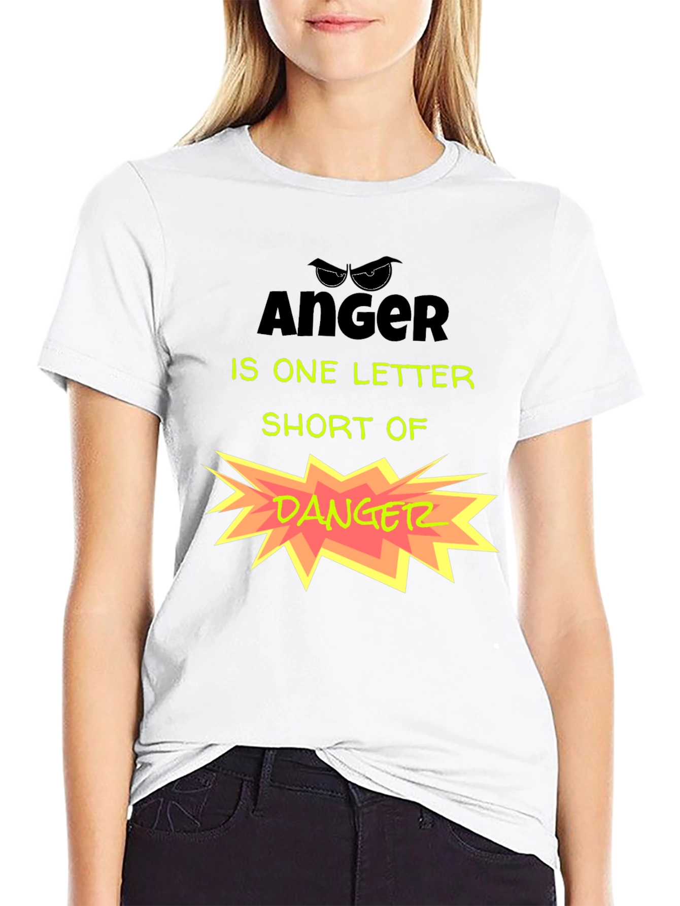Anger vs. Danger Funny Graphic T-Shirt