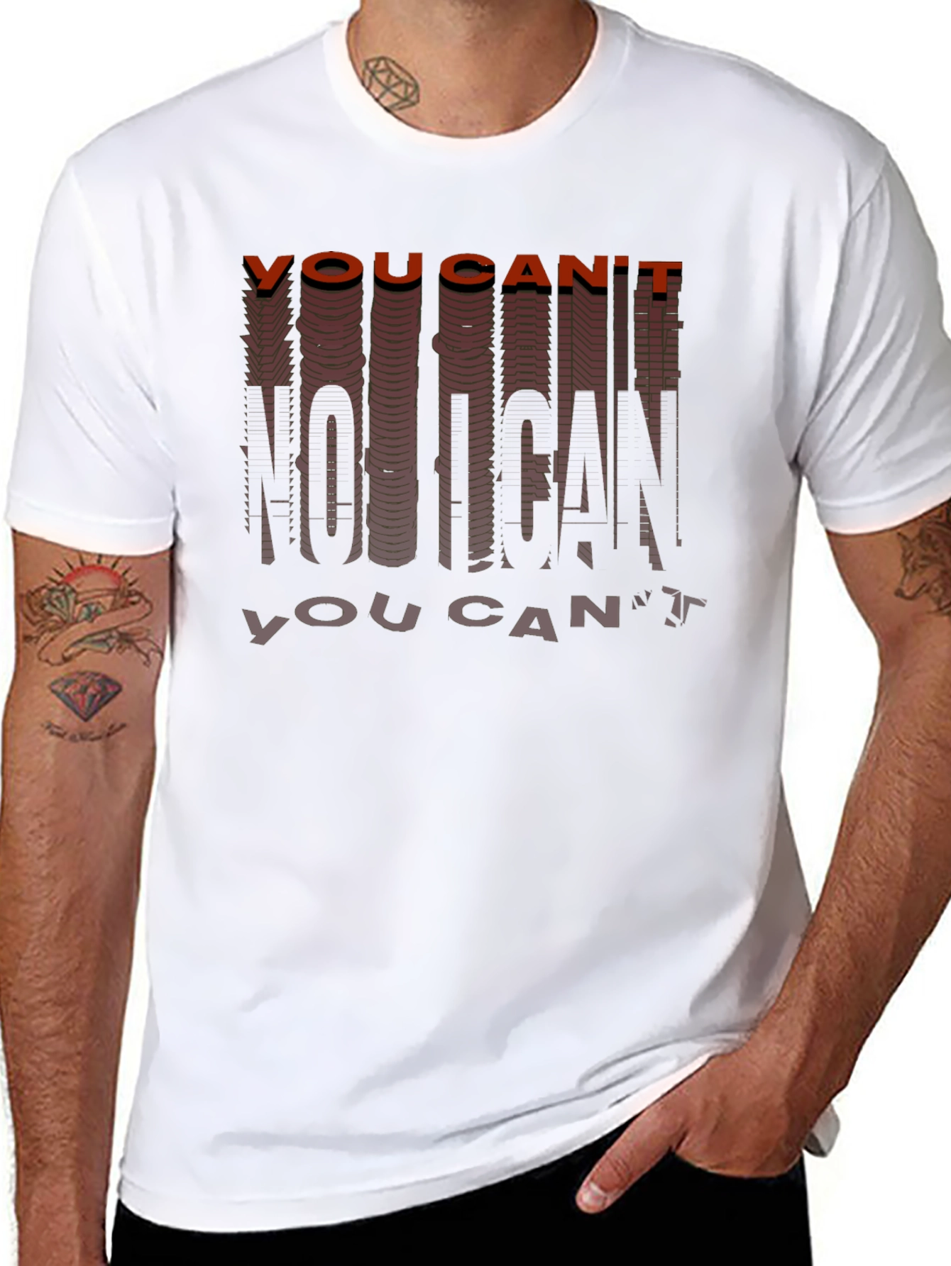 Motivational You Cant No I Can Graphic Tee
