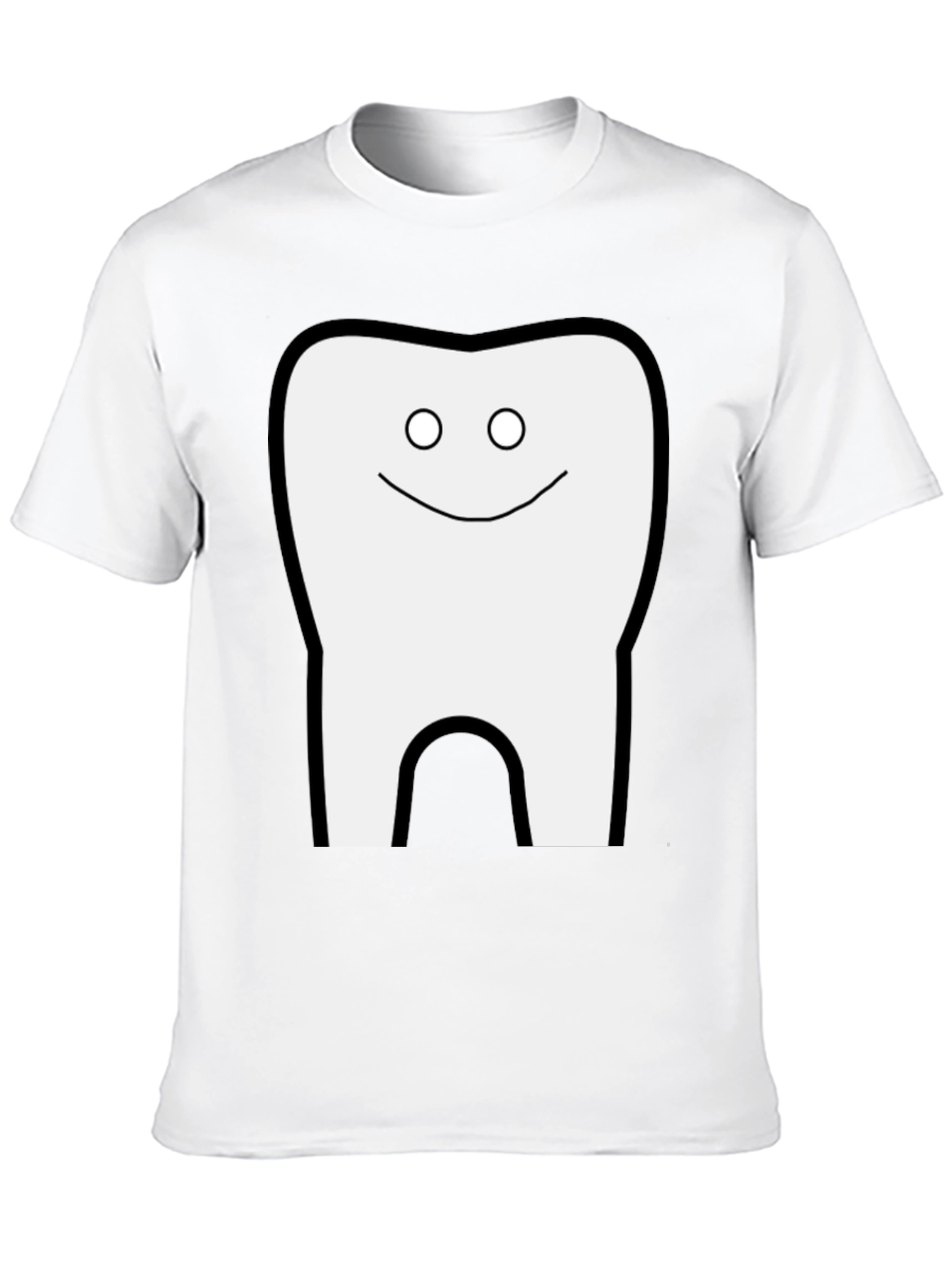 Funny Tooth Graphic Black T-Shirt