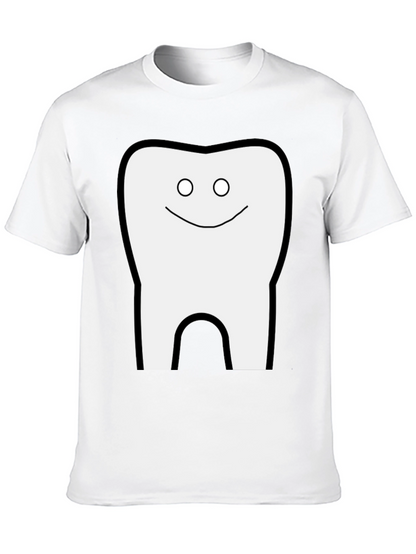 Funny Tooth Graphic Black T-Shirt