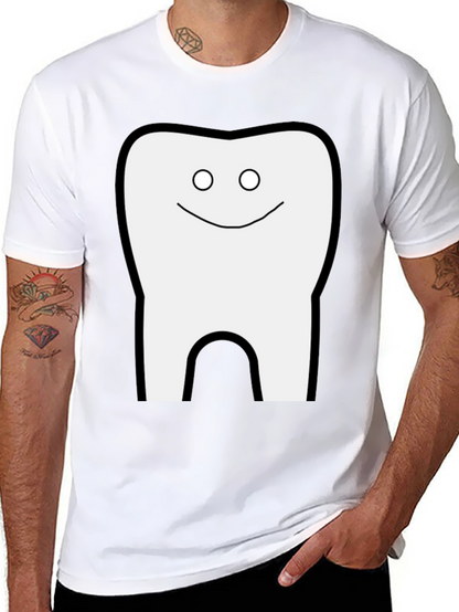 Funny Tooth Graphic Black T-Shirt