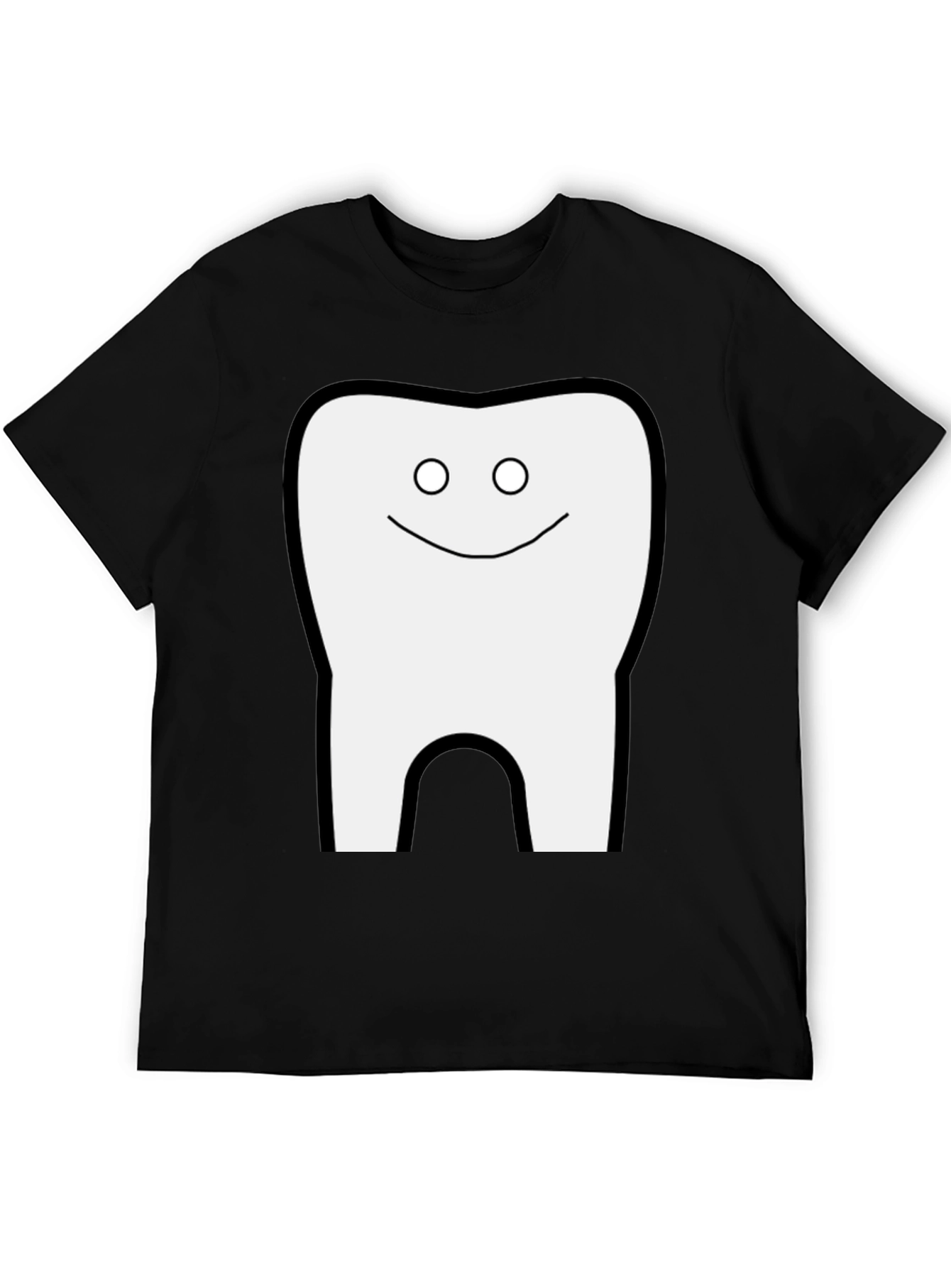 Funny Tooth Graphic Black T-Shirt