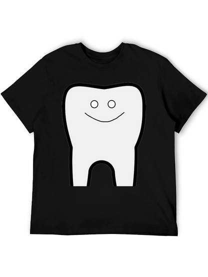 Funny Tooth Graphic Black T-Shirt